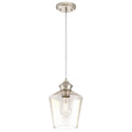 Westinghouse Ramsey Mini Pendant Brushed Nickel Finish Clear Glass