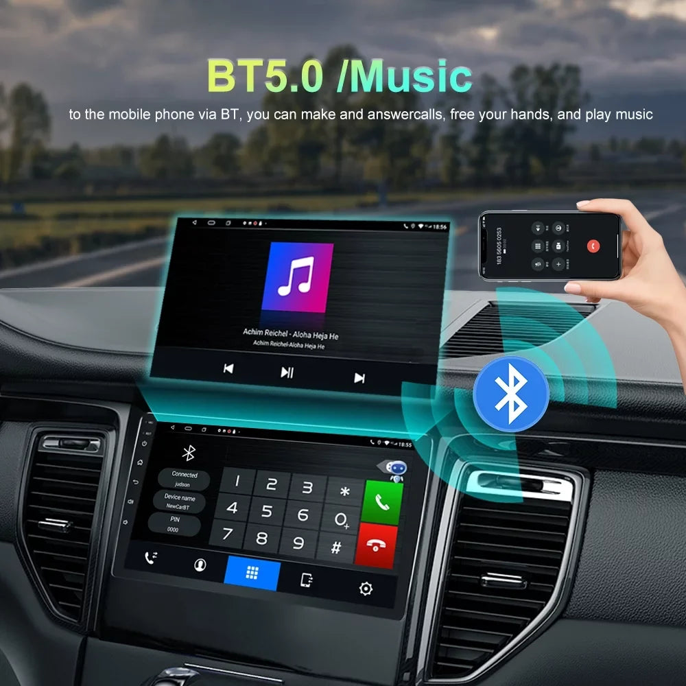 For  RAV4 2013 2014 2015 2016 2017 Android 13 CarPlay Bluetooth 4+64GB  Car Stereo Radio GPS Navigation Player