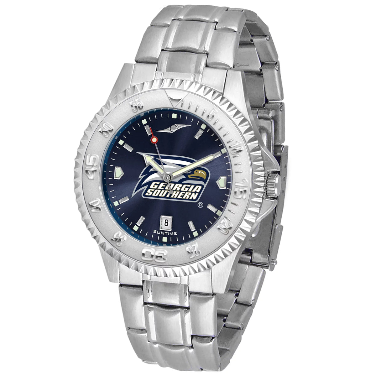 Navy Georgia Southern Eagles Competitor Steel AnoChrome Watch