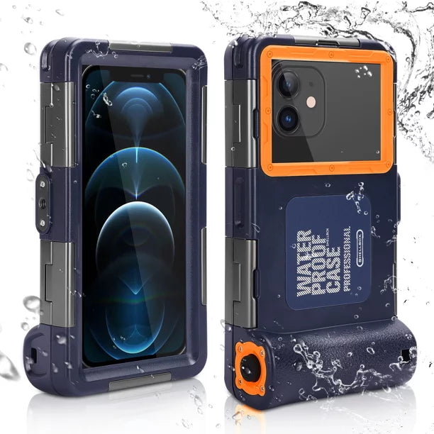 UrbanX Professional [15m/50ft] Swimming Diving Surfing Snorkeling Photo Video Waterproof Protective Case Underwater Housing for Meizu V8 Pro And all Phones Up to 6.9 Inch LCD with Lanyard