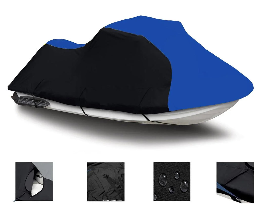BLACK / BLUE HEAVY-DUTY, TOP OF THE LINE Jet Ski PWC shield suitable for Yamaha WaveRunner GP700 1995 2 Seater