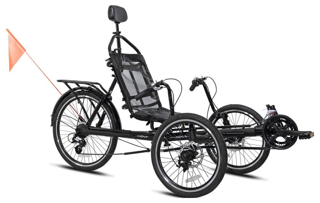 Kent Bicycles 24-inch Unisex Nova Recumbent Bike, Black