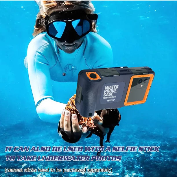 UrbanX Professional [15m/50ft] Swimming Diving Surfing Snorkeling Photo Video Waterproof Protective Case Underwater Housing for ZTE Axon 7 And all Phones Up to 6.9 Inch LCD with Lanyard