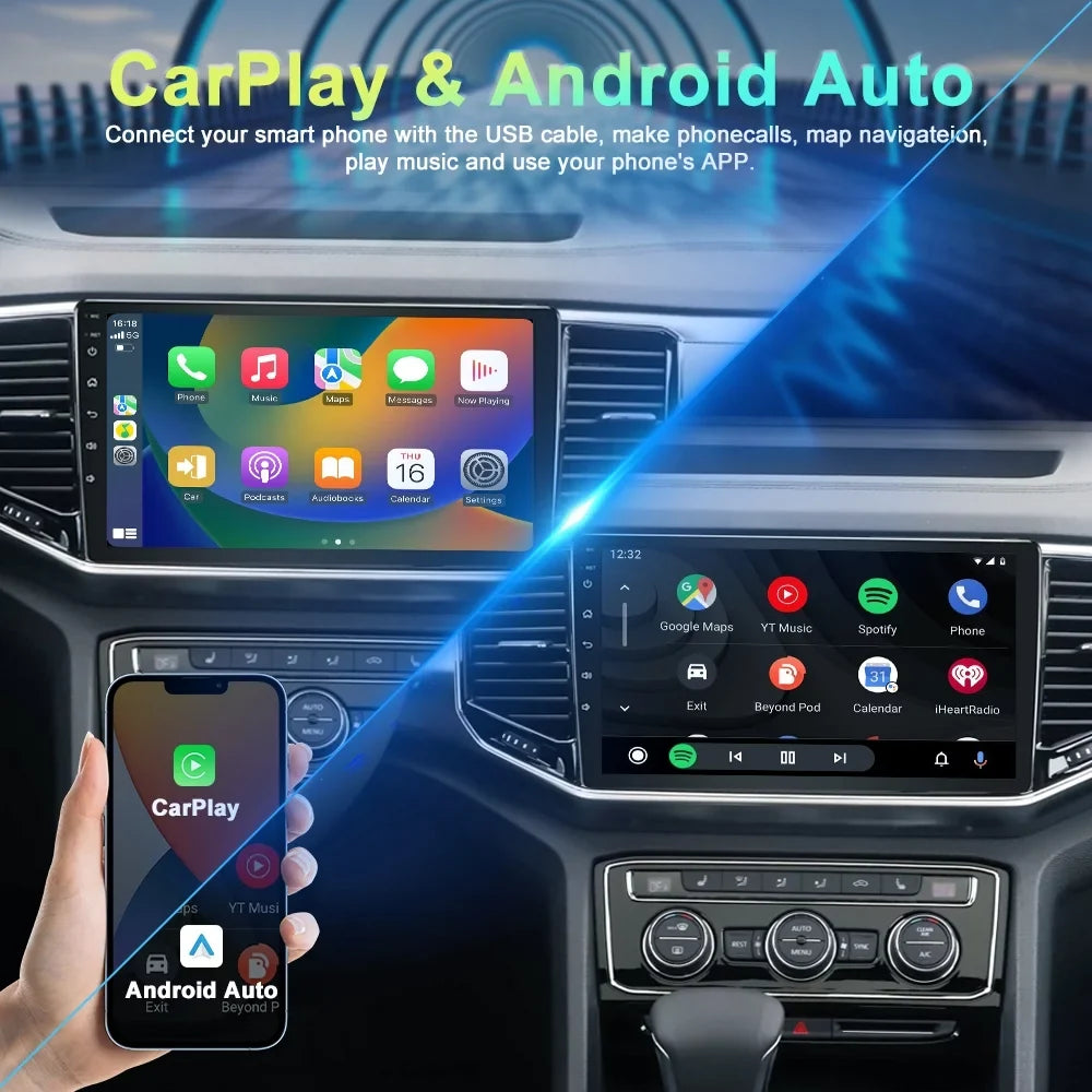 For  RAV4 2013 2014 2015 2016 2017 Android 13 CarPlay Bluetooth 4+64GB  Car Stereo Radio GPS Navigation Player